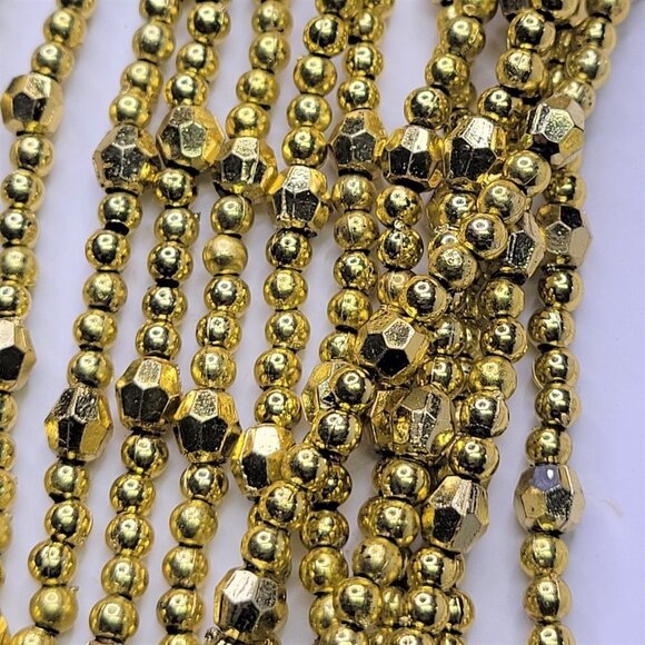 STATEMENT Gold Multilayered Necklace Halloween Bellydance Pride Parades - Picture 3 of 12